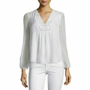 NWT Diane von Furstenberg Maslyn Ivory Silk top